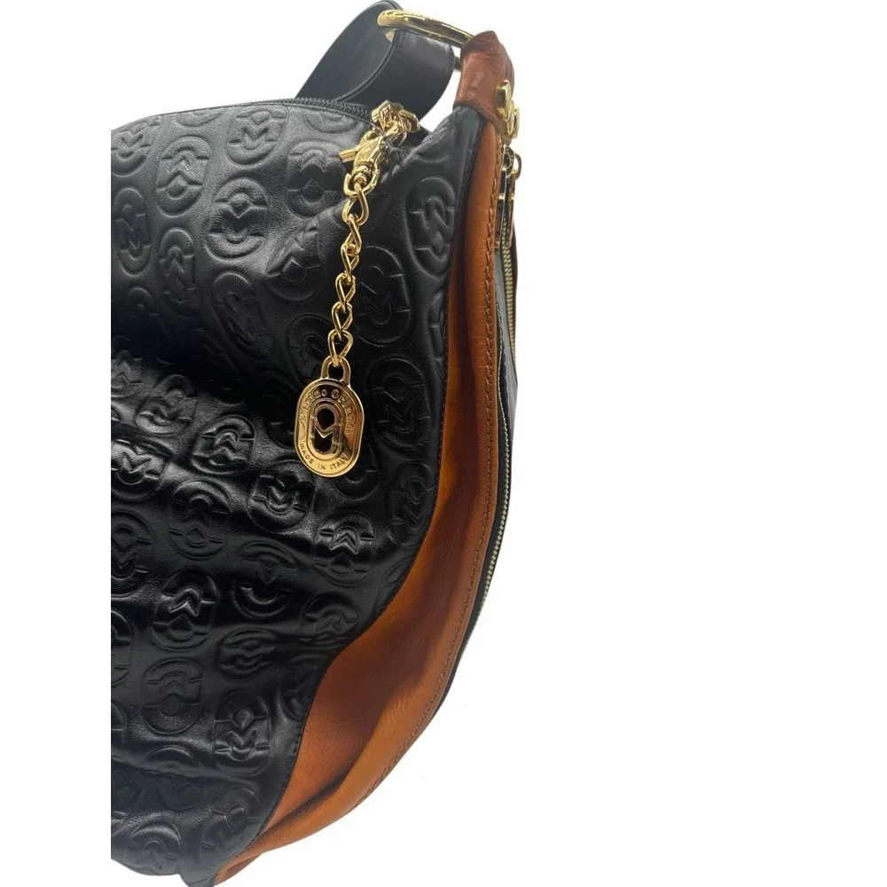 MARINO ORLANDI Bucket Bag Backpack Convertible Sling Pure Leather Handbag